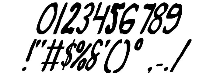 Zamboni Joe Italic Font OTHER CHARS