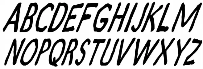 Zamboni Joe Italic Schriftart Groß
