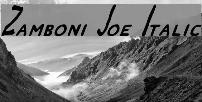 Zamboni Joe Italic フォント examples