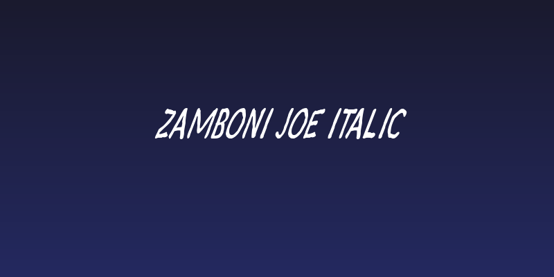 Zamboni Joe Italic Social Header