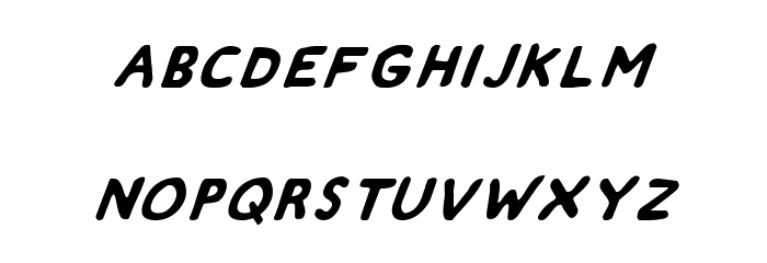 Zamboni Joe Italic Font LOWERCASE