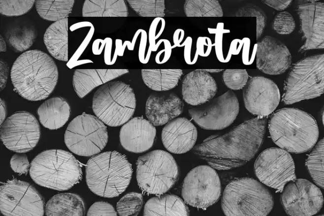 Zambrota Font examples