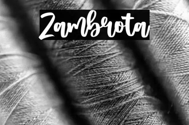 Zambrota Font examples