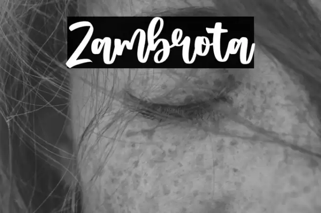 Zambrota Font examples