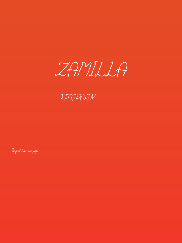 Zamilla Poster