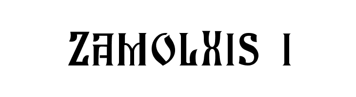 Zamolxis I  Descarca Fonturi Gratis