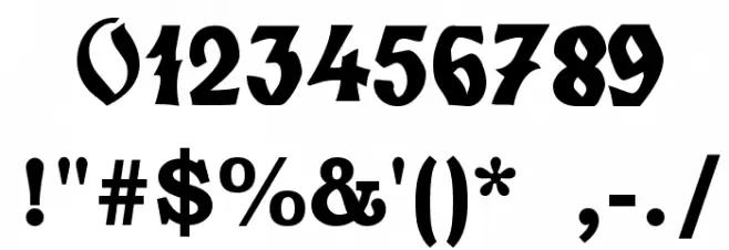 Zamolxis I Font OTHER CHARS