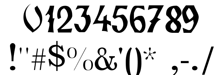 Zamolxis II Font OTHER CHARS