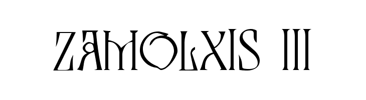 Zamolxis III  font caratteri gratis