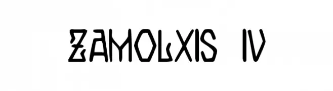 Zamolxis IV  Frei Schriftart Herunterladen