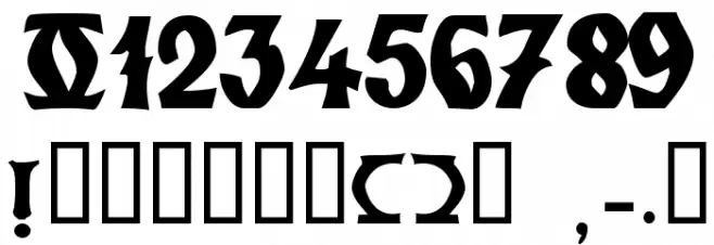 Zamolxis VI Font OTHER CHARS