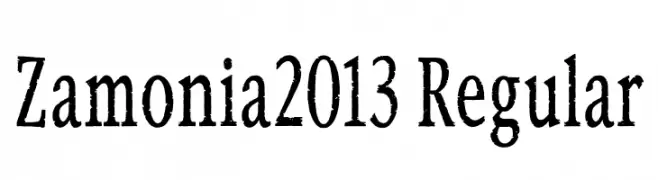 Zamonia2013 Regular  font caratteri gratis