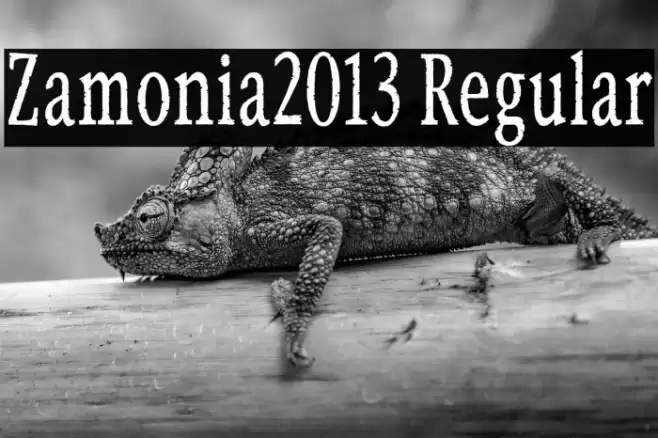 Zamonia2013 Regular Schriftart examples