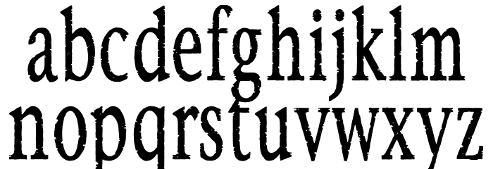 Zamonia2013 Regular Font LOWERCASE