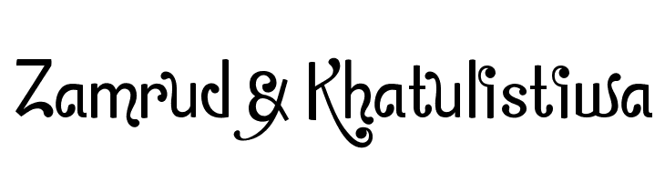 Zamrud & Khatulistiwa  Frei Schriftart Herunterladen