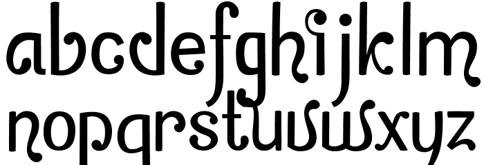 Zamrud & Khatulistiwa Font LOWERCASE