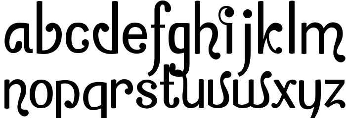 Zamrud & Khatulistiwa Font LOWERCASE