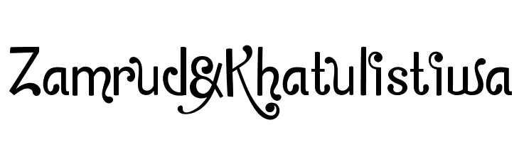Zamrud&Khatulistiwa  Frei Schriftart Herunterladen