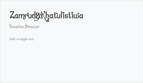 Zamrud&Khatulistiwa Business Card