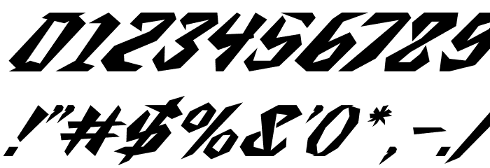 Zanden Italic Font OTHER CHARS
