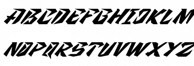Zanden Italic フォント 大文字