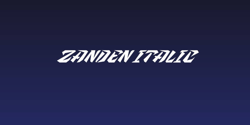 Zanden Italic Social Header