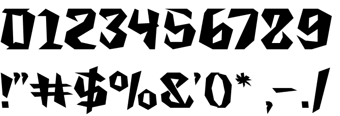 Zanden Oblique Font OTHER CHARS