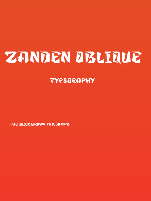 Zanden Oblique Poster