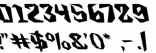 Zanden Tilted Font OTHER CHARS