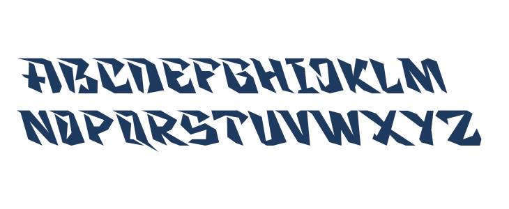 Zanden Tilted Lowercase