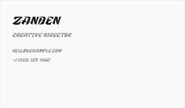 Zanden Business Card