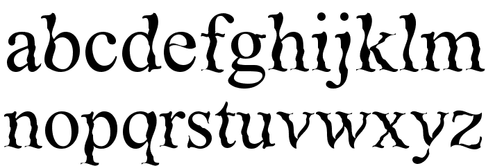 Zanes Font LOWERCASE