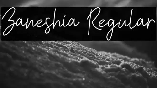 Zaneshia Regular Caratteri examples