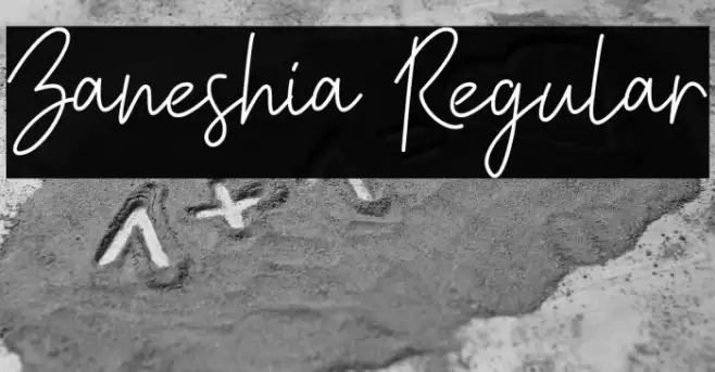 Zaneshia Regular Caratteri examples