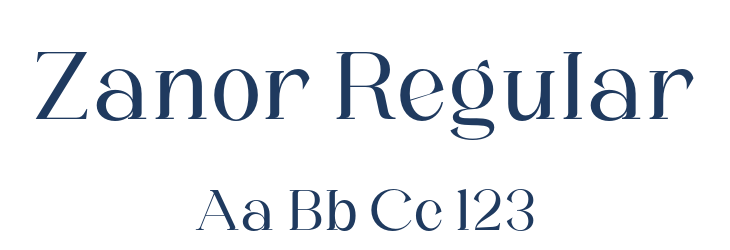 Zanor Regular Font Preview