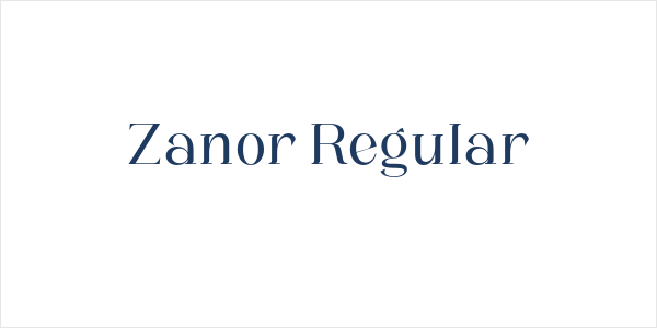 Zanor Regular Logo