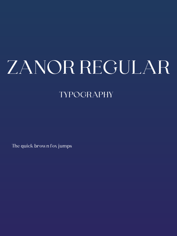 Zanor Regular Poster