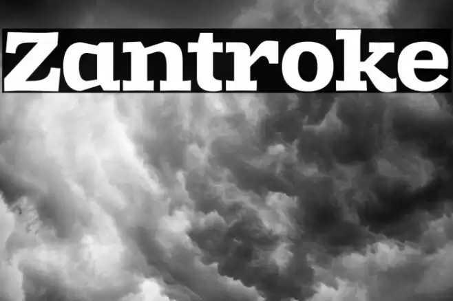 Zantroke Font examples