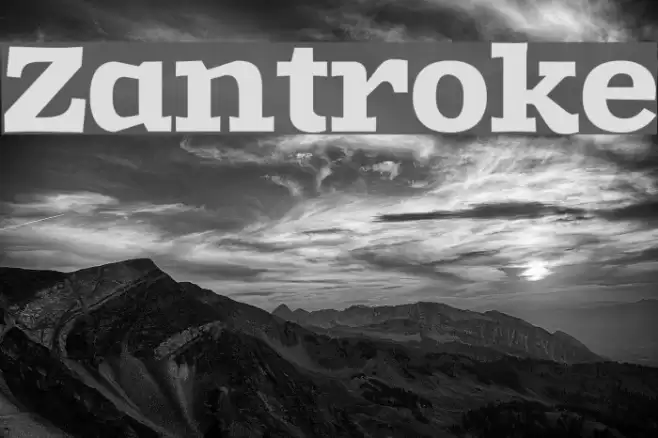 Zantroke Font examples