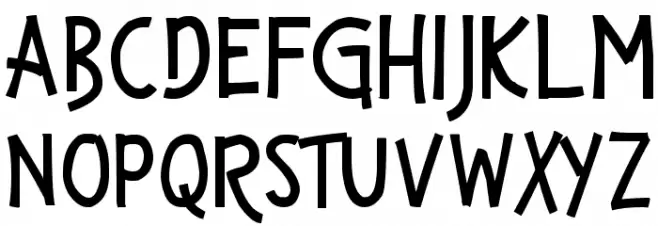 Zany Races Font UPPERCASE