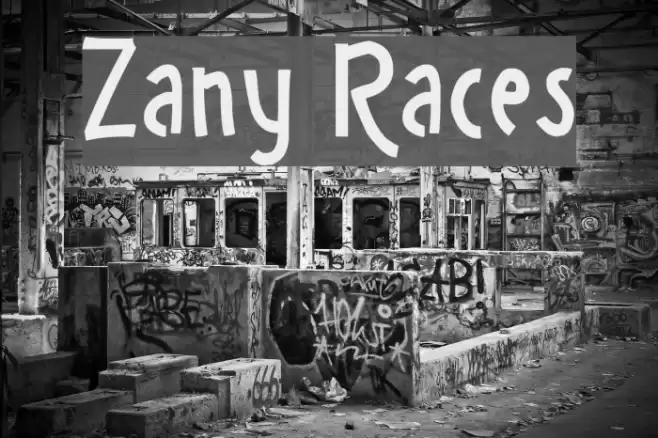 Zany Races Font examples