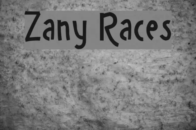 Zany Races Font examples
