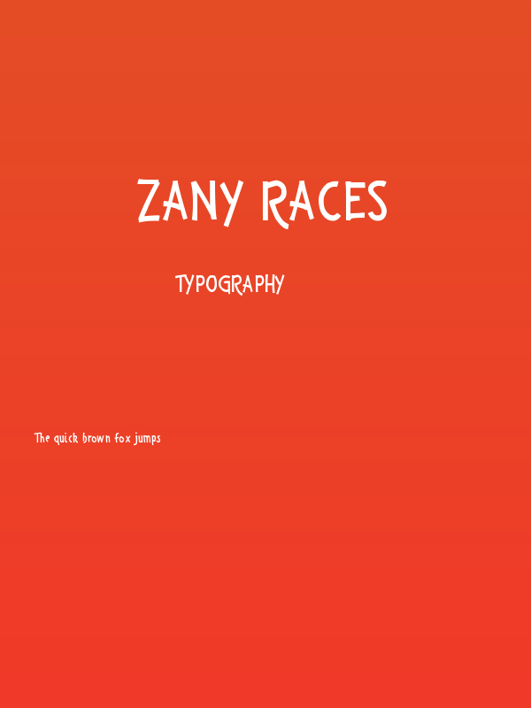 Zany Races Poster