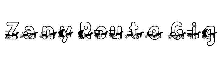 Zany Route Gig  font caratteri gratis