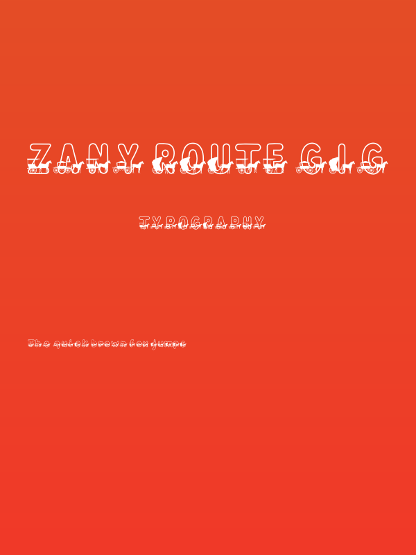 Zany Route Gig Poster