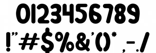 Zany Route Font Alte caractere