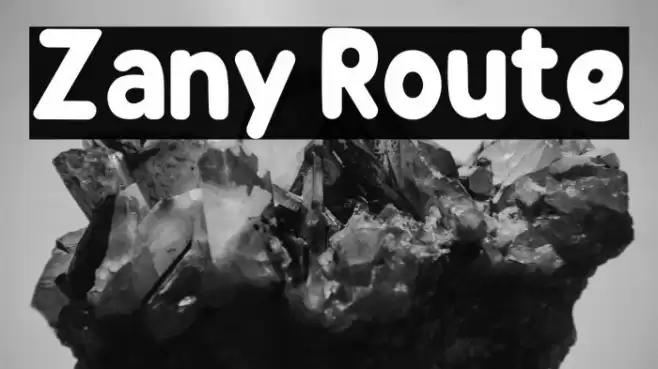 Zany Route Font examples