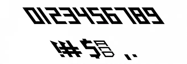 Zany Sharp Font OTHER CHARS