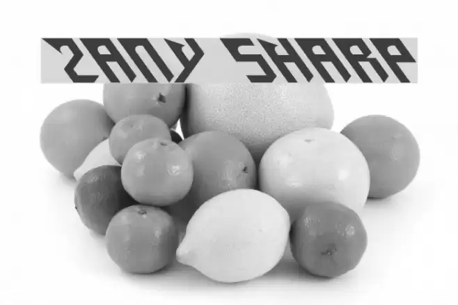 Zany Sharp Font examples