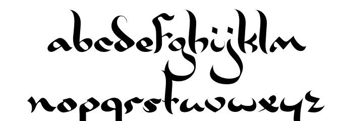 Zanzabar Font LOWERCASE